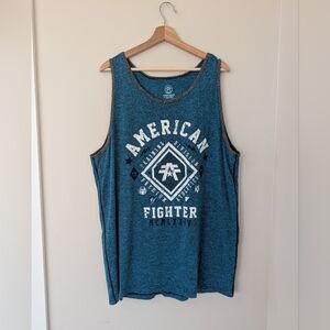 American Fighter Blue Graphic Tank top Athleisure Athletic Workout MMA Buckle